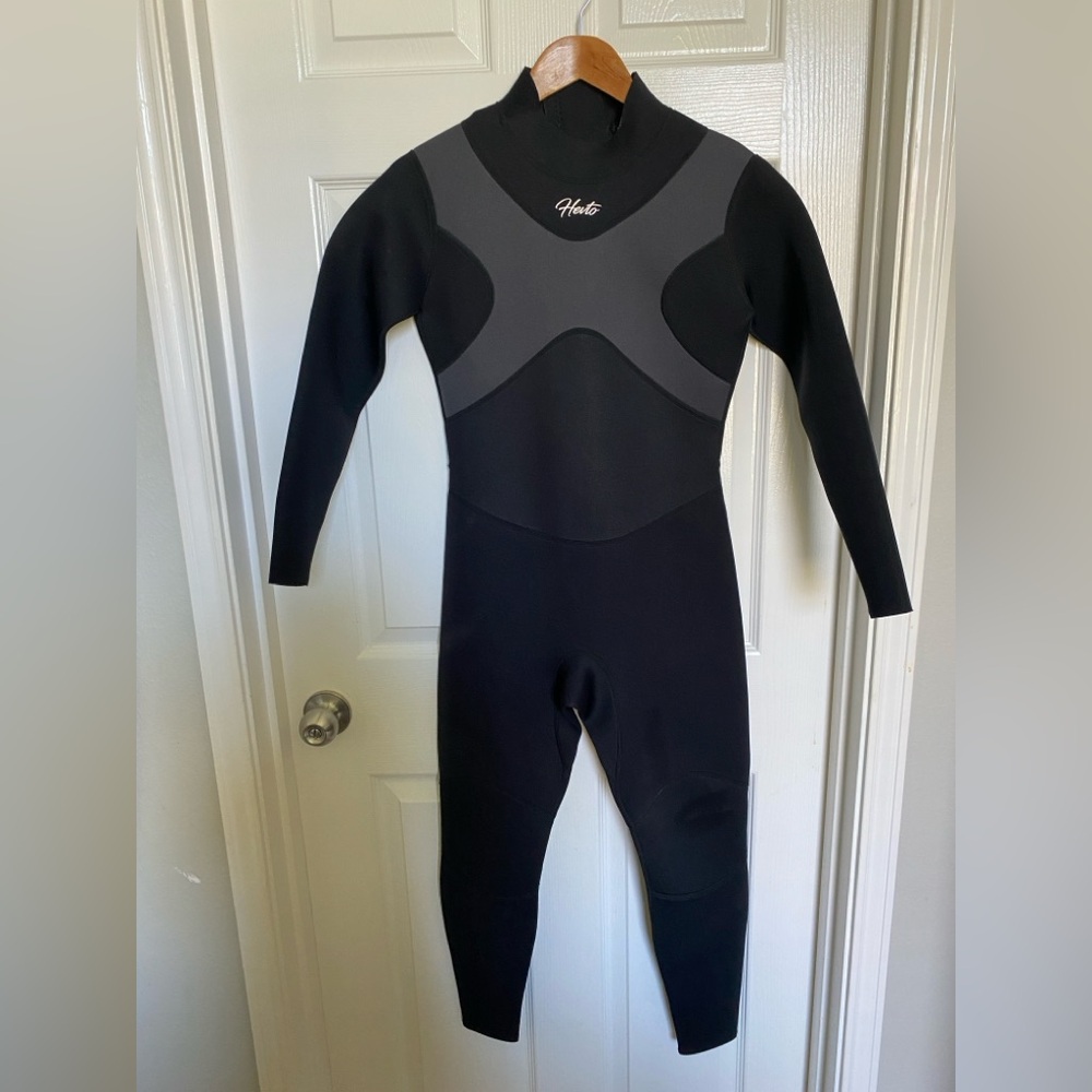 Hevto Women’s Wetsuit  3/2mm Neoprene WetSuit Back Zipper Surfing Diving - Picture 4 of 8